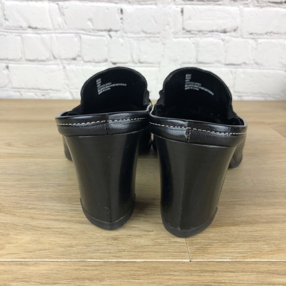 Cloud Walker Port  Mules Black Sz 8.5W 3” Heel - Picture 4 of 8